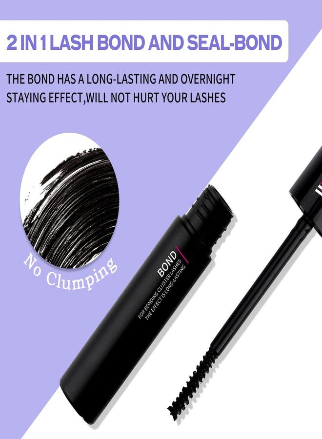 WENDY LASHES Lash Glue Bond and Seal for DIY: 1-Pcs, Wendy, 2 in 1, Strong & Flexible Hold, 5ml Black Bond, 5ml Clear Seal, Black Pack - Image 3